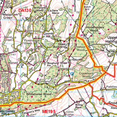 (G48) Map of Dartford DA Postcode Sectors, Poster of Dartford Postcodes
