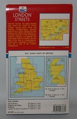 RAC 1:15,000 Map – London Streets – 1989