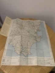 Ordnance Survey One Inch Map 188 Seventh series Torquay 1961 Cloth Map