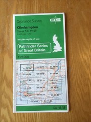 1969 Ordnance Survey Pathfinder Map 1312 SX 49/59 Okehampton (incl Germansweek )