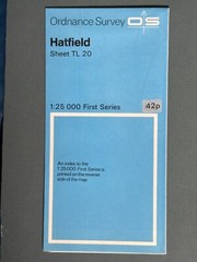Vintage 1:25,000 1st Series Ordnance Survey map, Sheet TL 20, Hatfield