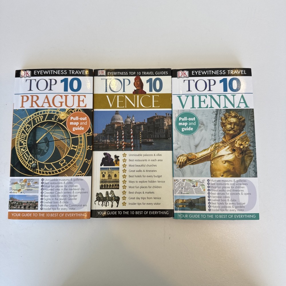 Prague, Venice & Vienna, travel guides, 2003, 1st ed., map guide, PB