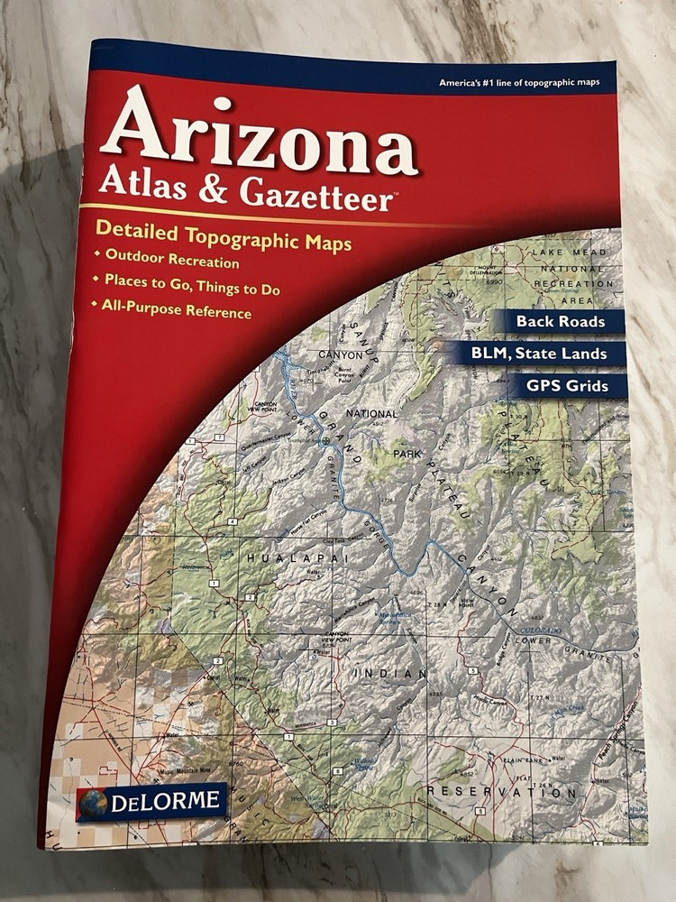 DeLorme Arizona Atlas & Gazetteer Like New