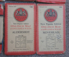 12 OS 1 inch to Mile 1940s 50s 60s CLOTH Great Britain 7th Series Job Lot