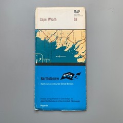 Vintage 1960s Mid Century Bartholomew Half-Inch Contoured Folding Maps Scotland