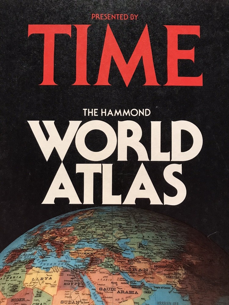 The Hammond WORLD ATLAS presented by TIME – Hardcover Book 1980
