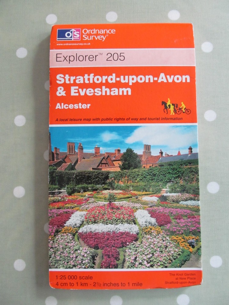 OS EXPLORER MAP 205 STRATFORD UPON AVON & EVESHAM ORDNANCE SURVEY