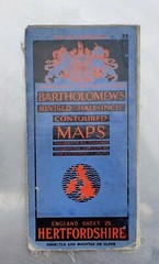 Bartholomews Revised Half-Inch Contoured Maps HERTFORDSHIRE Sheet 25 Cloth
