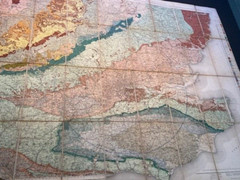 The O/S Geological Survey 1924 Map Of England & Wales Revised Edition By J.Flett