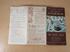 Vtg National Benzole Maps Scotland England Edinburgh Royal Mile Guide 1950s