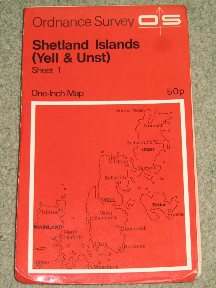 OS Ordnance Survey 1″ One Inch Red maps – Scotland & N England – 1964-1971, vgc