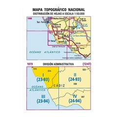 Spain map 1073-I Conil De La Frontera hiking walking topographic 1:25K