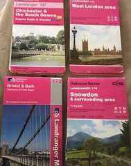 Job Lot 10 X Ordnance Survey Landranger Maps Circa1988-2008 Photos For Locations