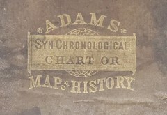 1885 Antique Adams Synchronological Chart Timeline Lithograph Map History of Man