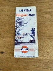 Vintage Las Vegas Tourgide Map Tour Guide Gulf Paper 1968 Edition