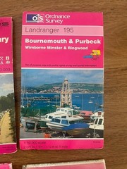 Job Lot 8 Vintage Ordnance Survey Maps Landranger 1:50000 London S. West Retro