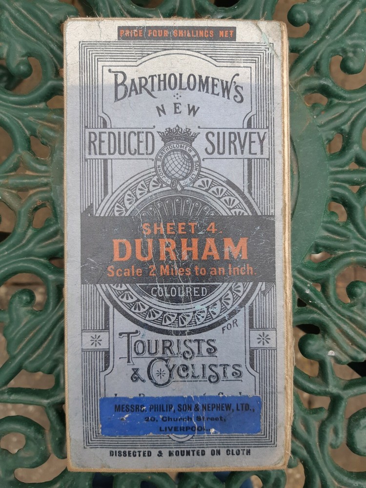 Vintage Bartholomew’s New Reduced Survey Half-Inch Map 4 DURHAM