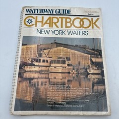 Waterway Guide Chart book New York Waters 1987 Spiral Bound Fold Out Maps Vntg