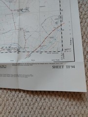 Vintage OS 2 1/2 inch map Wells-next-to-Sea sheet TF 94 1955/1960