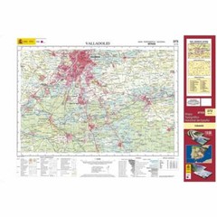 Spain map 0372 (372) Valladolid hiking walking cycling topographic 1: 50K