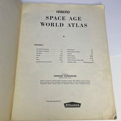 1967 Hammond’s Space-Age World Atlas Paperback w/ Planets Moons Sun 12 x 9.5″