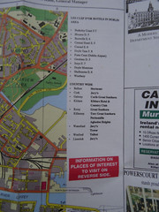 Vintage MAP & GUIDE of DUBLIN & IRELAND 1994. Attractions. Horse Racing Fixtures