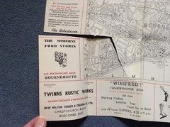 Vintage BOURNEMOUTH & POOLE Street Plan & Index – 1950s – some minor damage