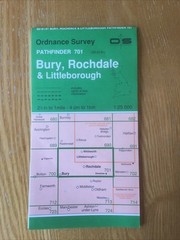 1991 Ordnance Survey Pathfinder Map 701 SD 81/91 Bury , Rochdale & Littleborough