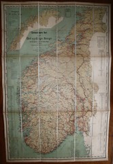 1895 South Norway Cammermeyers Kart Det Sydlige Norge Folding Map Stanford Case