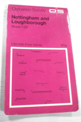 Ordnance Survey Map Sheet 129 Nottingham and Loughborough (1:50 000 Map)