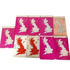 Ordnance Survey Landranger Maps Lot of 10 Aylesbury Cardiff Oxford Alnwick Prelo