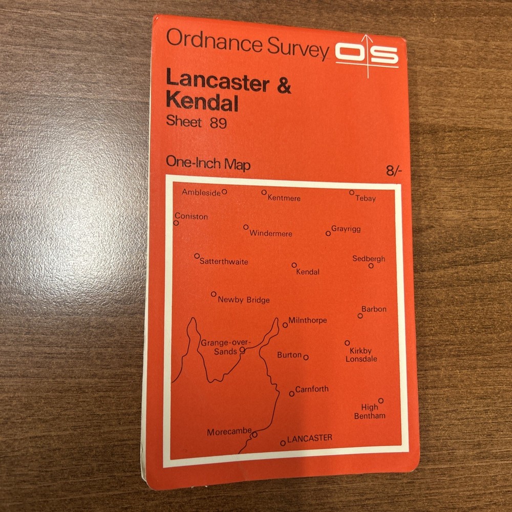 LANCASTER & KENDLE Ordnance Survey Map 1965 Sheet 89 Seventh Series Windermere