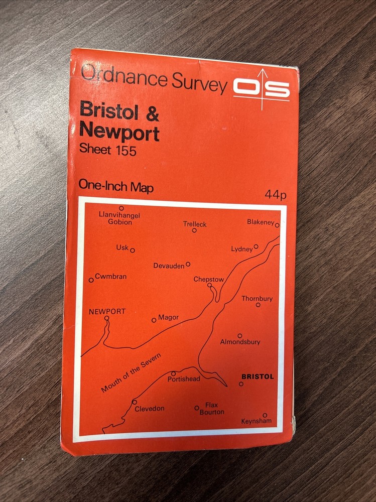 BRISTOL & NEWPORT – Ordnance Survey One Inch Map Sheet 155 1967 Portishead
