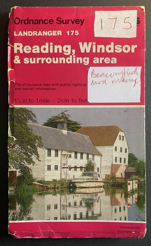 OS Ordnance Survey Landranger Map 175 – READING, WINDSOR & AREA – 1986