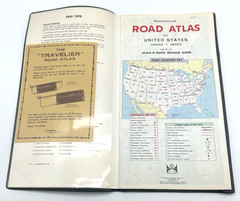 Vintage HAMMOND ROAD ATLAS OF THE UNITED STATES w CASE (1964) C. S. Hammond & Co