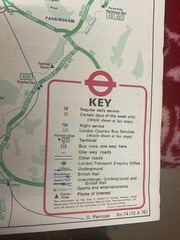 London Buses Fold Out Vintage Map & List Of Routes London Transport 1974