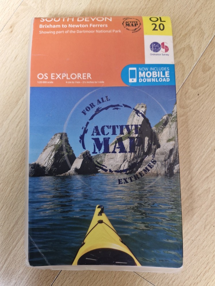 OS EXPLORER : OL20 ACTIVE MAP South Devon / Brixham to Newton Ferrers (2015)
