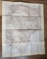 Somerset/Devon Motoring, Hiking vintage map Circa 1930s/40s