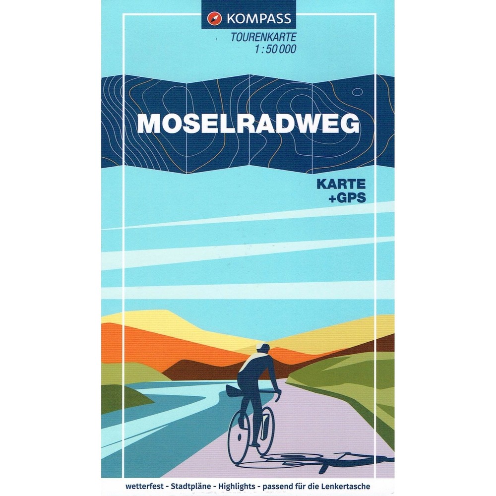 Germany Mosel Cycle Route Metz – Koblenz Kompass cycle tour map 7007