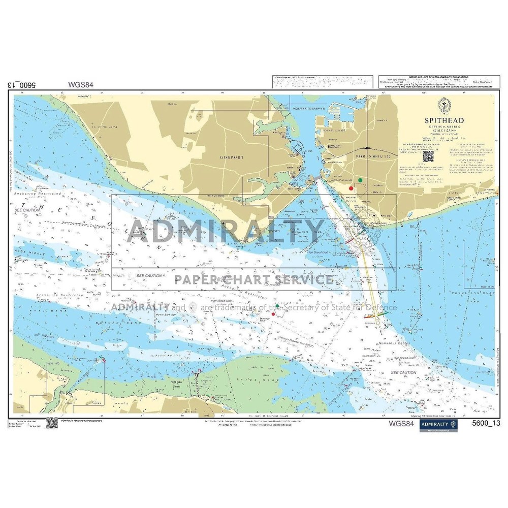 Admiralty Small Craft Chart 5600_13: Spithead
