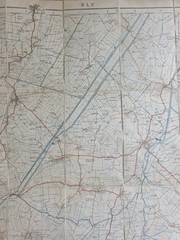 Ordnance Survey Ely 1920 Sheet 75 Contoured Road Map