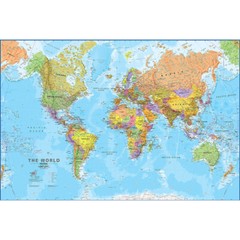 WORLD Map Educational Poster Poster Print Mural Decor 18*29inch/46*73.6cm