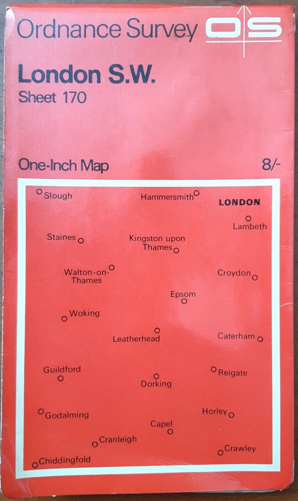 Ordnance Survey – 1 inch to 1 statute mile Sheet 170 – London S.W. – 1965 -63/66