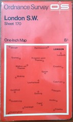 Ordnance Survey – 1 inch to 1 statute mile Sheet 170 – London S.W. – 1965 -63/66