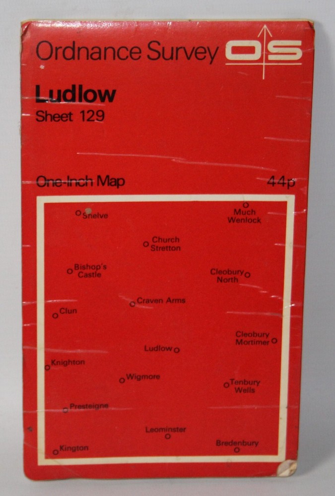 Ordnance Survey One Inch Map – Ludlow, Sheet 129 – 1967