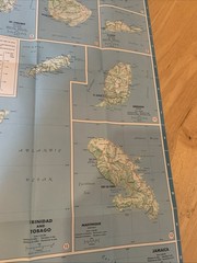 Esso The Caribbean With The Bahamas And Bermudan Map 1956