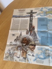 National Geographic The Making Of America Alaska Map Magazine 1984