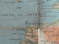 VINTAGE BARTHOLOMEW’S MAP ARISAIG & LOCHABER REVISED HALF-INCH CONTOURED 1947
