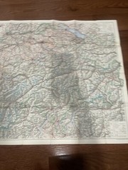 Carte Routiere De La Suisse Map fold out map vintage