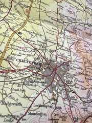 Bartholomew Map Wye Valley Hereford Vintage 70s 1971 Paper ½” Free Post UK